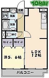 イル・コリーヌ2 1LDKの間取図画像