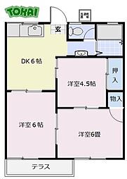 間取図画像 3DK