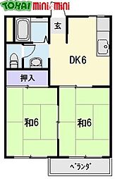 間取図画像 2DK