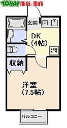 間取図画像 1DK