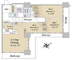 間取図画像 3LDK