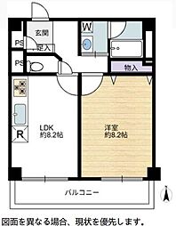 リバーサイドヒロ 1LDKの間取図画像