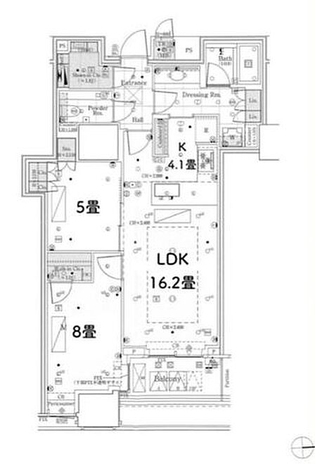 新築未入居物件!バルコニーに面した明るいLDK。家事効率があるL字型システムキッチン。