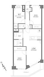 シャルム南砂町 2SLDKの間取図画像