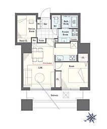 東京ツインパークスライトウイング 2LDKの間取図画像