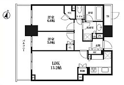 パークタワー西新宿 2LDKの間取図画像