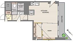 代々木スカイハイツ 1LDKの間取図画像