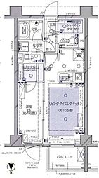 PIAS自由ヶ丘レジデンス 1LDKの間取図画像