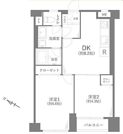 6階・最上階の...