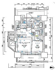 Brillia四谷三丁目 1LDKの間取図画像