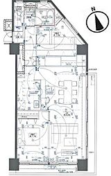 シャトレ市ヶ谷 2LDKの間取図画像