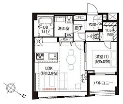イニシアイオ杉並和泉 1LDKの間取図画像