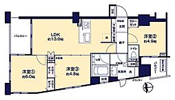 D'クラディア亀戸ソレーア 3LDKの間取図画像