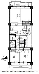 目黒グレースマンション 2LDKの間取図画像