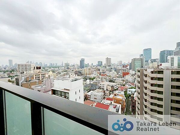 住戸からの眺望。前面に高い建物がなく、遠くまで見通せる眺望が魅力です。