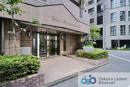マンションエントランスです。落ち着いた温かみのある色調で、住む人をやさしく迎えてくれます。