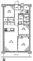 セントラルグリーンハイツ 3LDKの間取図画像