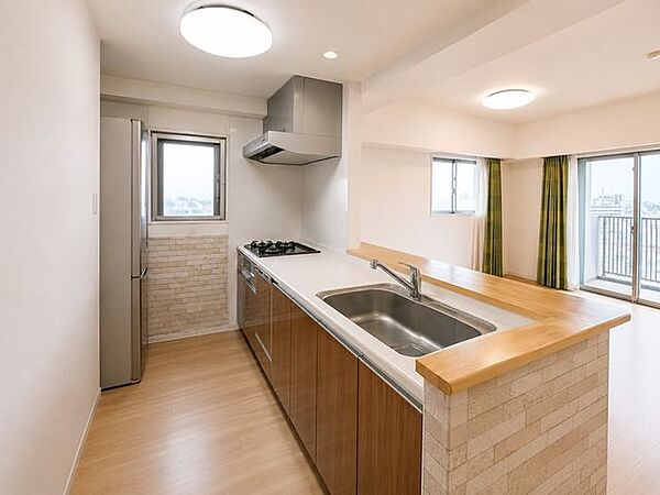 約3.4帖のキッチン　　※現在居住中の為、CG加工写真です。