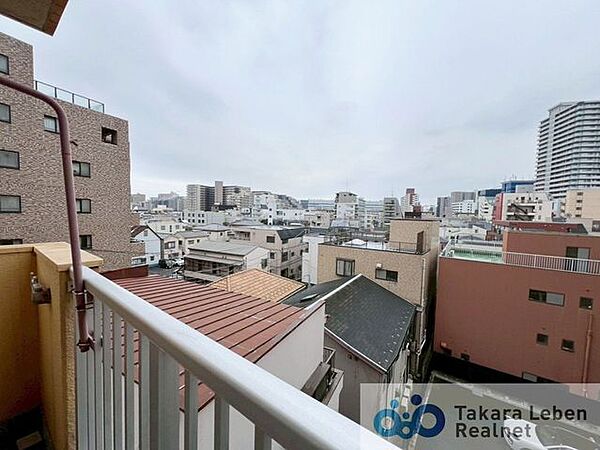 低層住宅が並んでおり、見晴らしの良い景色が望めます。