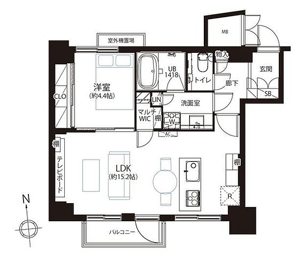 12階南向きにつき、陽当たり・通風・眺望良好です。収納スペースの多いお部屋で、お荷物が多いご家庭も安心ですね。