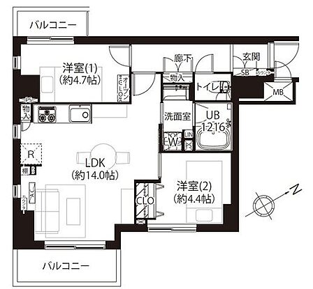 4階南東向きにつき、陽当たり・通風良好です。収納スペースの多いお部屋で、お荷物が多いご家庭も安心ですね。