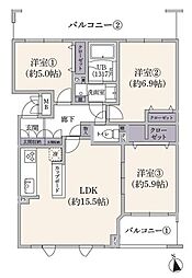 間取図画像 3LDK