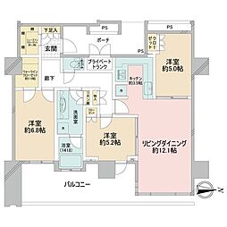間取図画像 3LDK