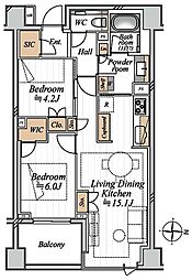 間取図画像 2LDK