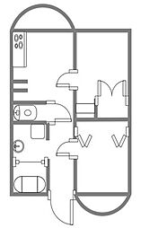 不二荘マンション 2DKの間取り