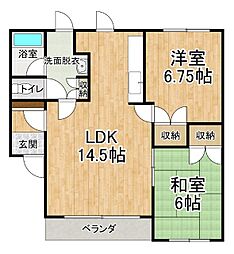 サンパティーク 2LDKの間取図画像