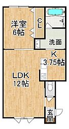 Plata 1LDKの間取図画像