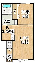 Plata 1LDKの間取図画像