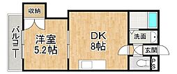 ハイ・グレースA 1DKの間取図画像
