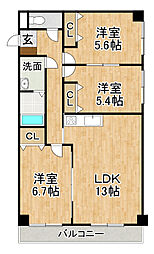サルイ・オビヒロ 3LDKの間取図画像