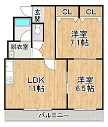 間取図画像 2LDK