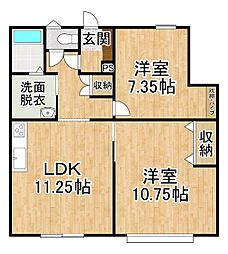 Bloom（ブルーム） 1階2LDKの間取り