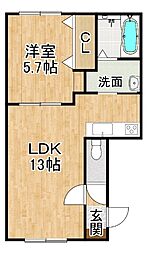 間取図画像 1LDK