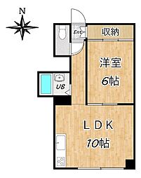 道東総業ビルパーソナルハイツ 1LDKの間取図画像