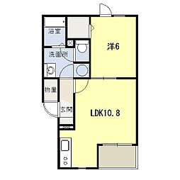 太陽ホーム 1LDKの間取図画像