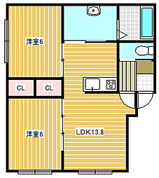 Forest15 2LDKの間取図画像
