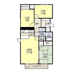 マノワール白樺 3LDKの間取図画像
