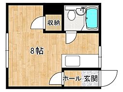 イーストエイト ワンルームの間取図画像