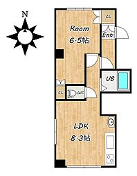 道東総業ビルパーソナルハイツ 1LDKの間取図画像