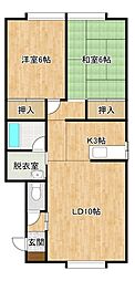 K&K911 2LDKの間取図画像
