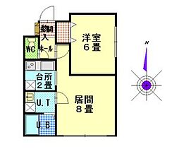 リバティ1212 1LDKの間取図画像