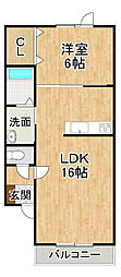 RSK.4 1LDKの間取図画像