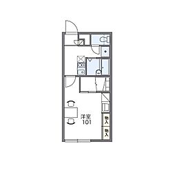 レオパレスYODA 1Kの間取図画像