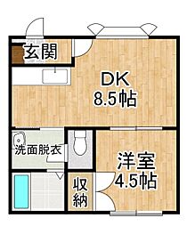 コーポヘルシー 1DKの間取図画像