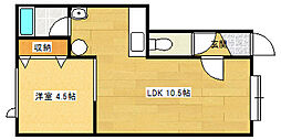 Oak.6 1LDKの間取図画像