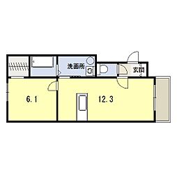 デスパシオ3 1LDKの間取図画像